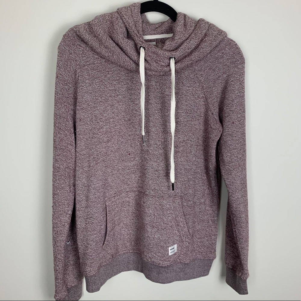 Garage Burgundy and White Pullover Hoodie
